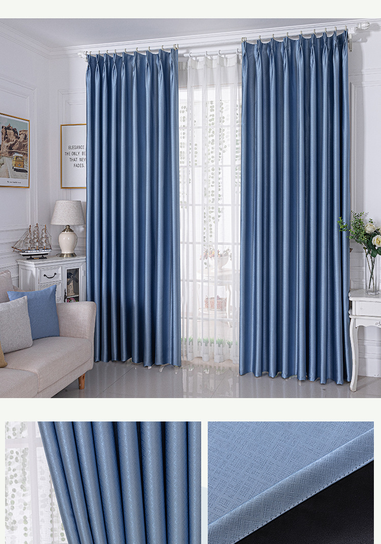 Full-blackout bedroom light-blocking curtains 2022 new style living room home hotel sun protection and heat insulation high-precision curtain fabric pic 46