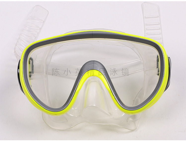 Wholesale of high-end silicone fully-fitted yellow diving goggles, outdoor snorkeling waterproof masks and breathing tubes pic 4
