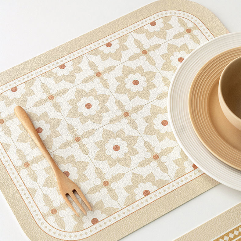 皮革餐垫西餐垫防水防油隔热垫防烫餐盘垫碗垫锅垫防滑桌垫ins风详情4