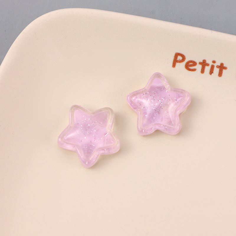 卡通冰透星星树脂配件DIY手机壳发卡奶油胶贴片饰品配件材料批发详情6
