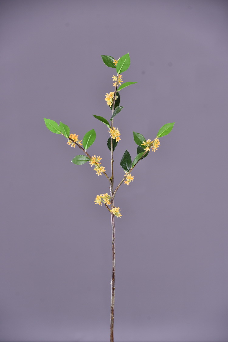 Wholesale artificial yellow osmanthus and laurel, green landscape garden artificial trees, decorative golden osmanthus leaves, home, hotel and homestay artificial flowers pic 53