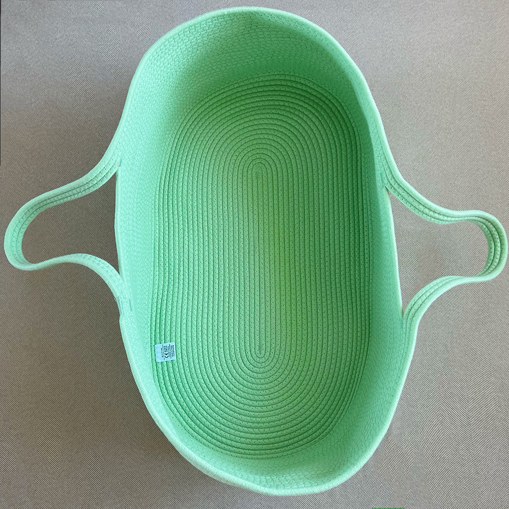 Portable pure cotton woven baby sleeping basket, portable baby crib for going out pic 19