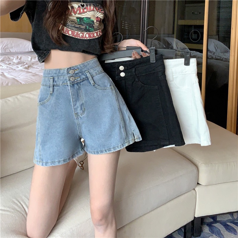 牛仔短裤女2023夏新款韩版高腰破洞显瘦女式牛仔短裤外贸直销批发详情33