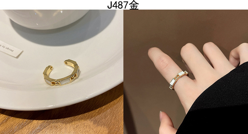 Korean high-end zircon pearl rings for women, retro, niche and light luxury open-top rings, ins style jewelry wholesale pic 23