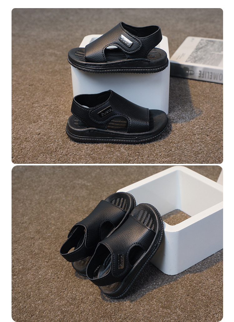 儿童沙滩凉鞋2024新款手工上线防滑耐磨时尚舒适软皮凉鞋宝宝凉鞋详情15