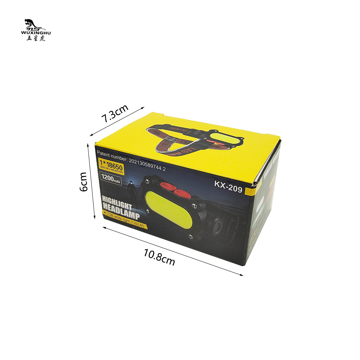 Cross-border bestseller COB+LED dual-light source lamp, USB charging red and white light charging headlamp, night running and fishing headlamp pic 24