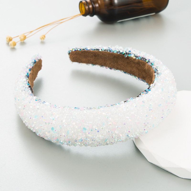 New style hair bands, European and American fashion, light luxury, full diamond pearl headbands, Korean-style elegant facial cleansing headwear wholesale and export pic 26
