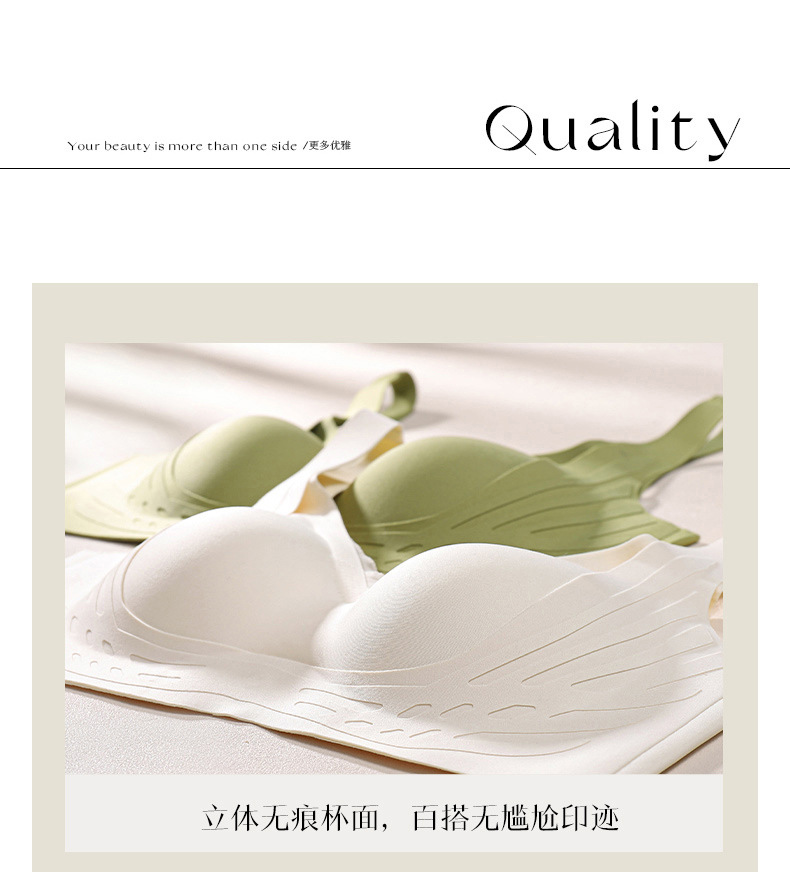 New mesh strapless soft support, lifting and gathering bra side retraction care, comfortable upper support, no steel ring, no mark underwear pic 25