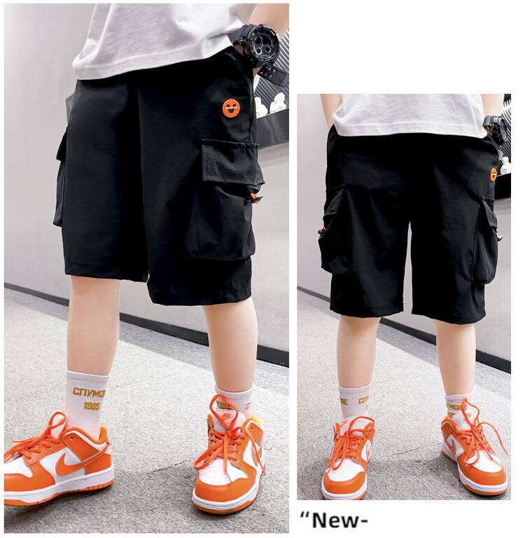 The 2022 new summer loose and stylish cotton capri shorts for boys are a trend of casual summer pants for middle-aged children pic 88