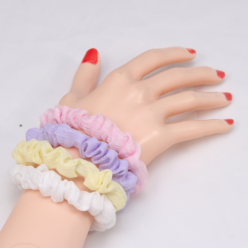 Wholesale of sweet and refreshing candy-colored small intestine hair bands, hair ties, and leather bands in Korean style pic 7
