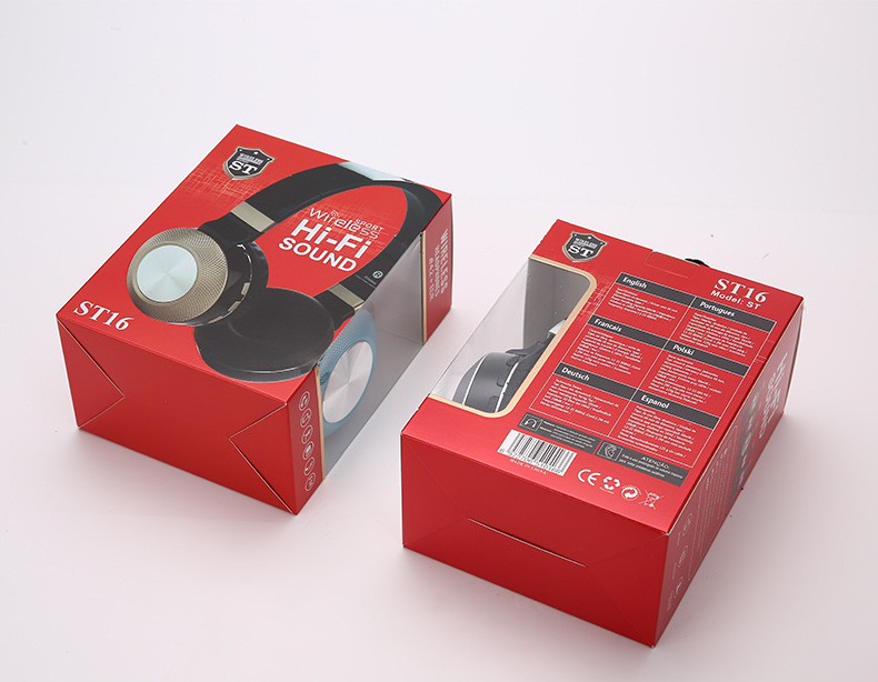 Cross-border over-ear wireless Bluetooth headphones ST16 retractable folding radio card Bluetooth headphones factory pic 17