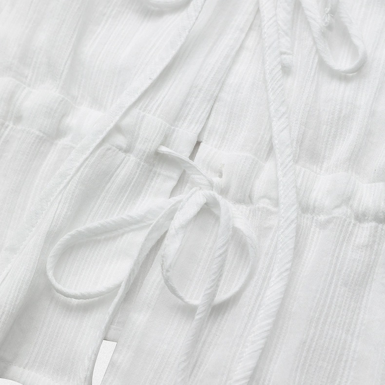 In-stock 2024 autumn new style, the same stylish bow tie drawstring shirt as Han So Hee from Dongdaemun, South Korea pic 58