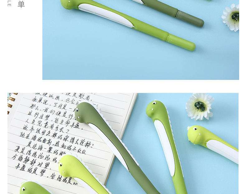 Nueva llegada zhongfan ZF2062 creativo animal pluma neutral dibujos animados dinosaurio styling pluma estudiante papelería firma pluma al por mayor pic 17