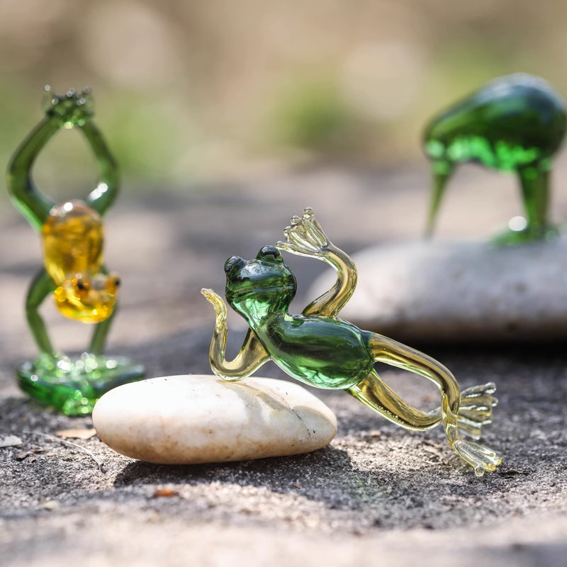 圣诞节礼物拉丝圣诞树淄博琉璃工艺品玻璃制品桌面摆件手工装饰灯详情9