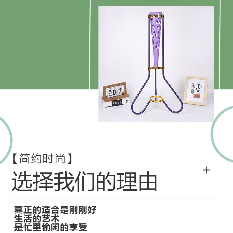 厂家直销高档轻奢跨境婚礼婚庆婚篮铁篮花架婚庆迎宾篮仿真花道具详情9