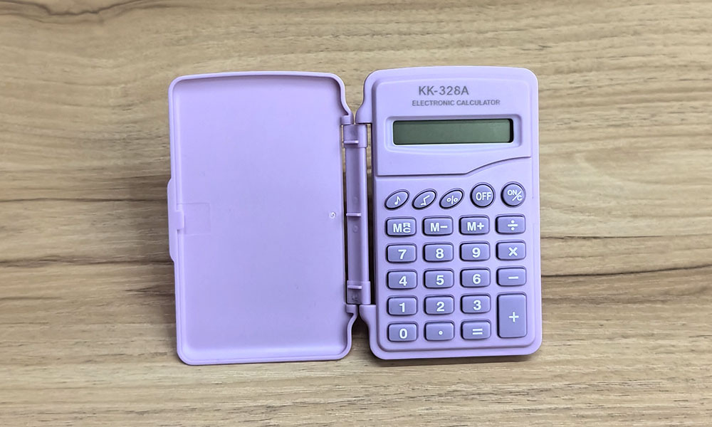 Flip cover mini student calculator Dopamine primary school computer logo advertisement high appearance level calculator cross-border pic 7