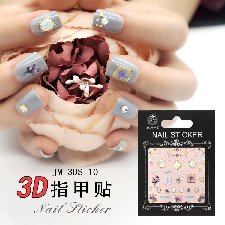 3D nail stickers, nail art stickers, laser stickers, new process, super adhesive back glue process pic 45