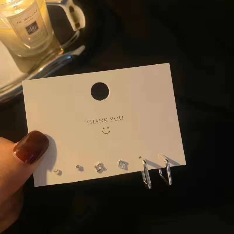 Exquisite and compact one-week stud set of earrings, 2023 new trendy and simple S925 earrings for women pic 75