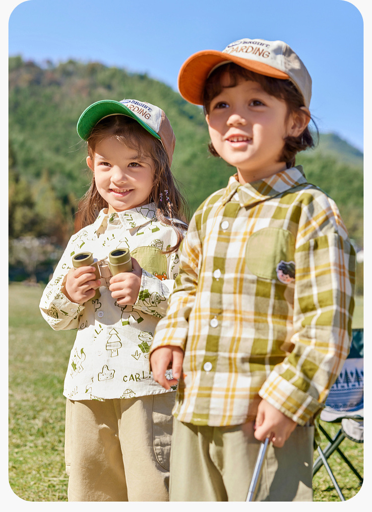 【春日出游穿搭】嘟嘟家男童长袖衬衫春装女童衬衣春季宝宝衣服潮详情20