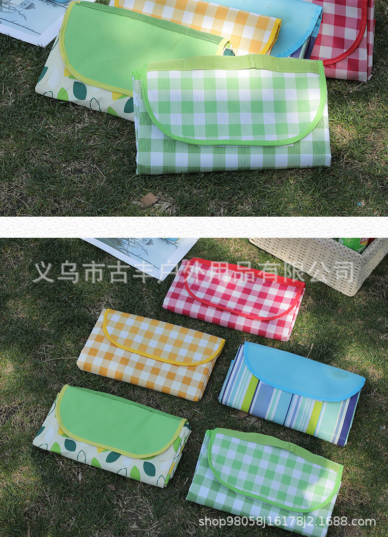 新款加厚野餐垫春游防潮加厚野餐布创意户外便携地垫沙滩格纹地垫详情15