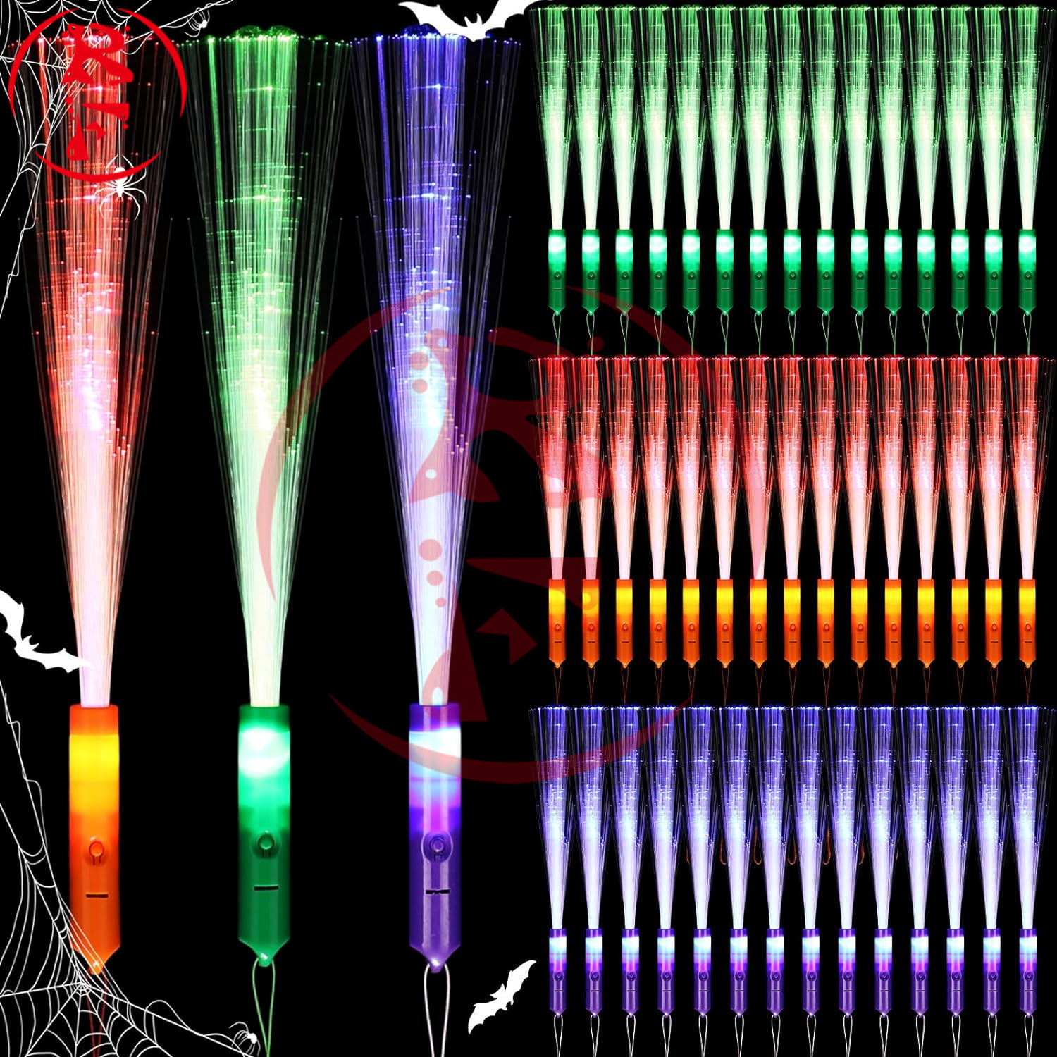 Colored optical fiber fluorescent sticks, led bars, festival parties, wedding props, concert led light-emitting optical fiber sticks pic 13