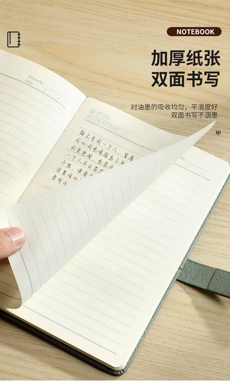 In-stock cross-border notebook gift box set, customized logo, office activity, company gift, meeting record notepad pic 11