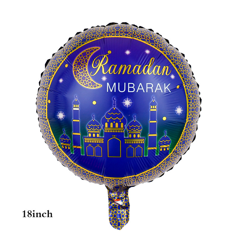 跨境斋节星星月亮羊城堡吊灯铝膜气球主题节日派对装饰布置用品详情3