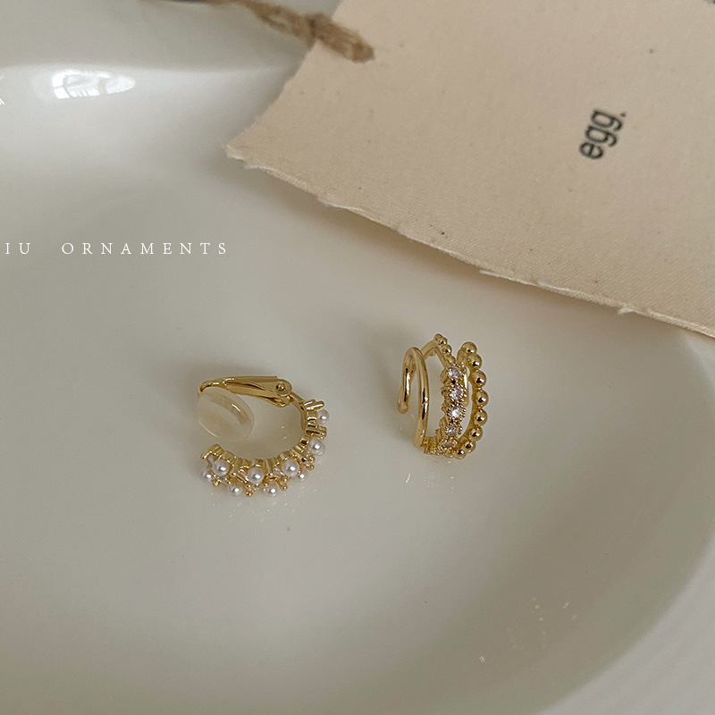 感锆石珍珠耳夹无耳洞气质耳骨夹复古耳饰耳骨夹2022年新款潮详情37