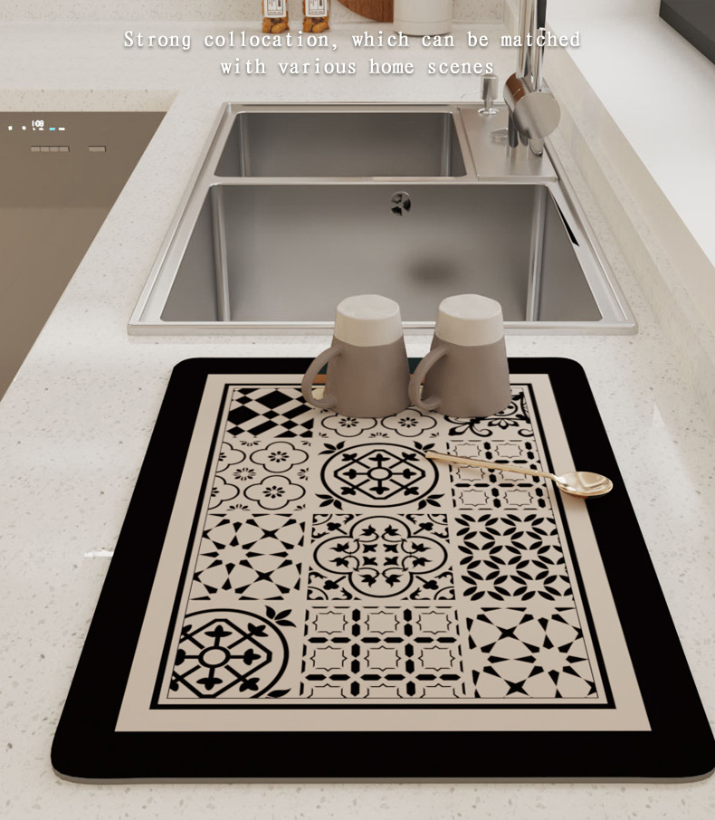 厨房台面沥水垫子洗手台咖啡机碗盘干燥垫吧台吸水杯垫免洗隔热垫详情1