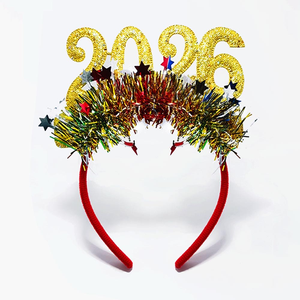 2026跨年新年数字发箍闪粉彩色头箍酒吧狂欢派对聚会装饰道具发饰详情5