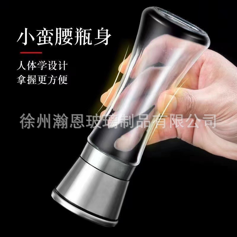 手动玻璃研磨器不锈钢陶瓷芯厨房家用海盐黑胡椒研磨瓶调料瓶批发详情3