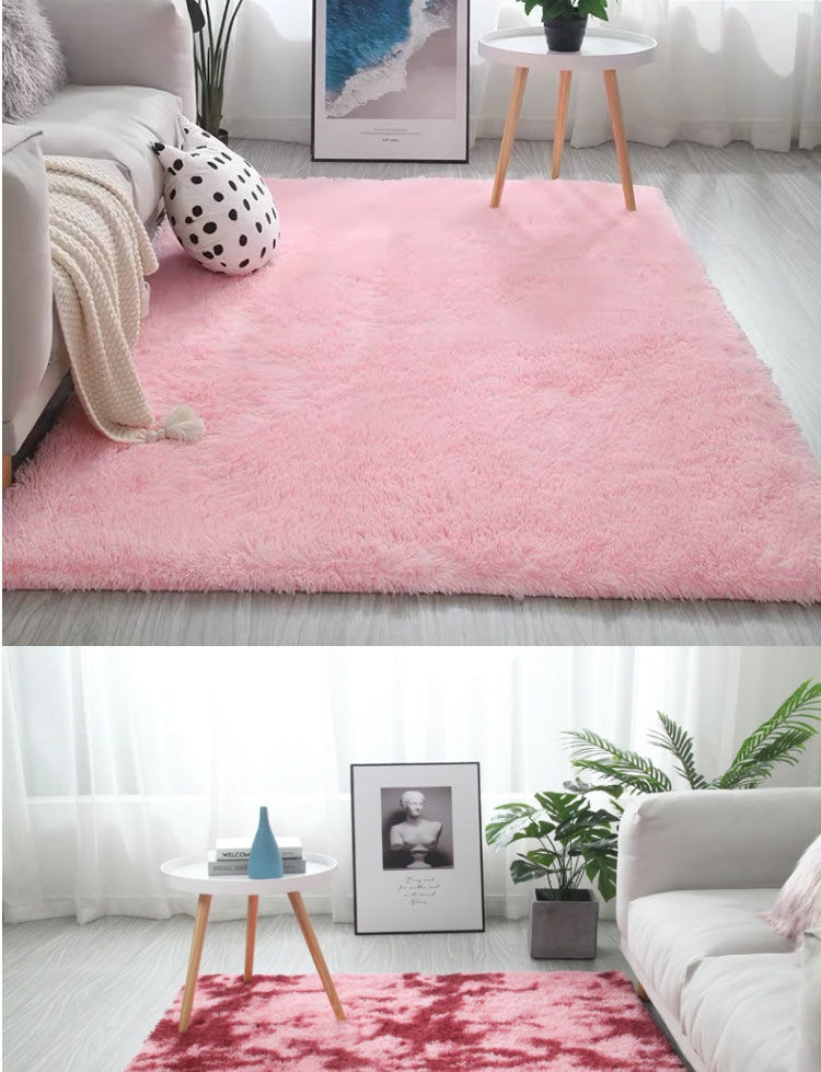 The bed of the bedroom is covered with long-haired and fleece carpet and floor mat in ins. The living room and bedrooms are dirt-resistant. The sofa, coffee table, carpet and floor mat are covered with fleece carpet pic 8