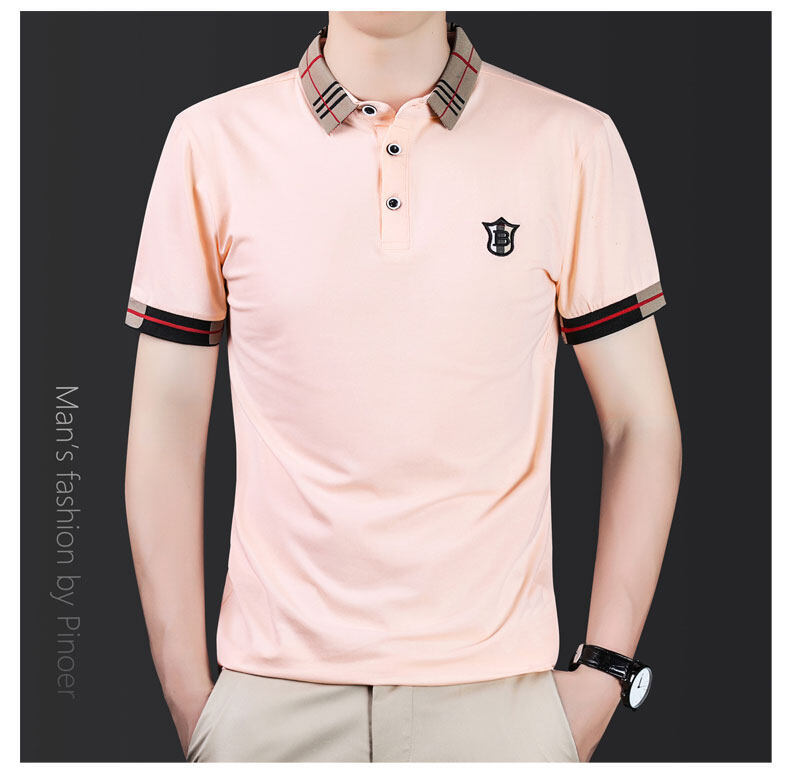 高级感男士短袖T恤polo衫夏季男装新款百搭体恤潮流韩版半袖上衣详情8