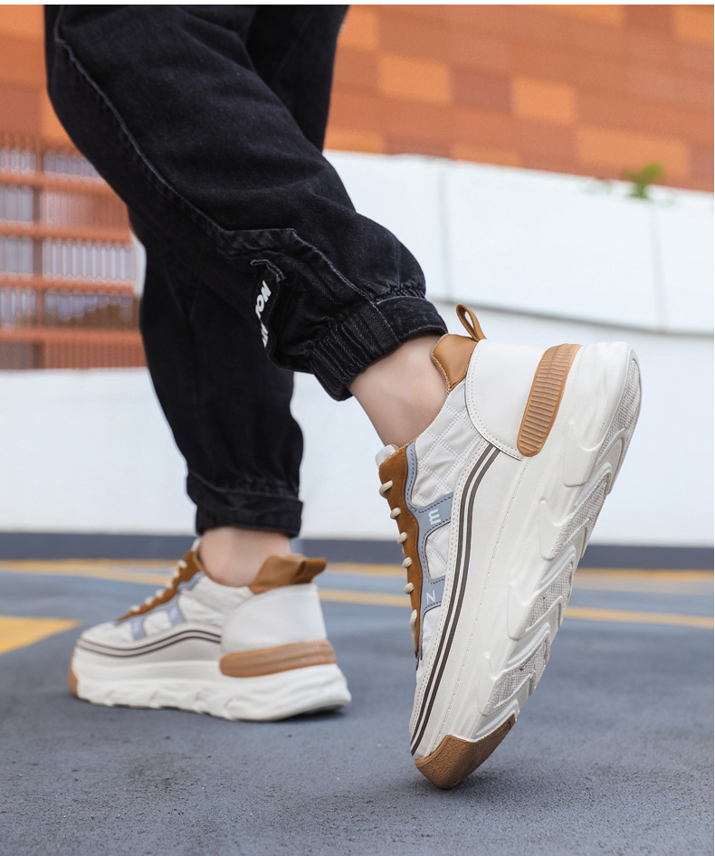 秋冬新款潮流小众厚底阿甘老爹鞋男士增高运动休闲鞋休闲板鞋男款详情10