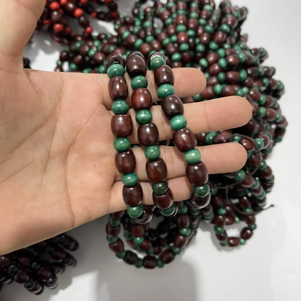 New colored beaded wood bracelet, wooden bracelet accessory, jewelry, exquisite bracelet, one-yuan and two-yuan small gift pic 8