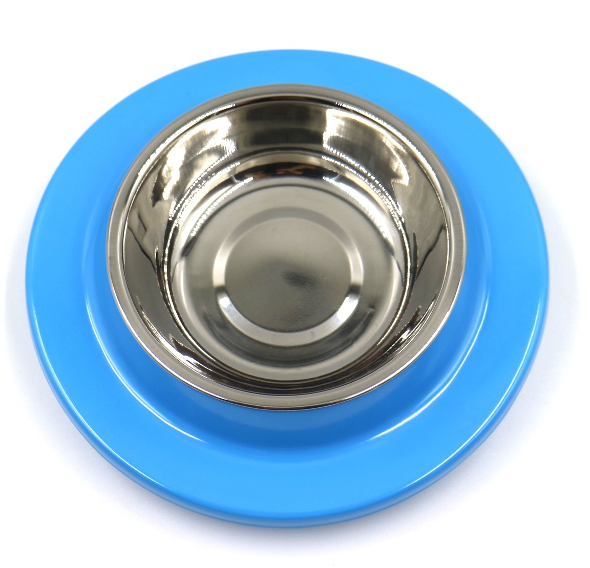 The manufacturer offers wholesale of new solid-color round melamine two-in-one stainless steel dog bowls in stock pic 2