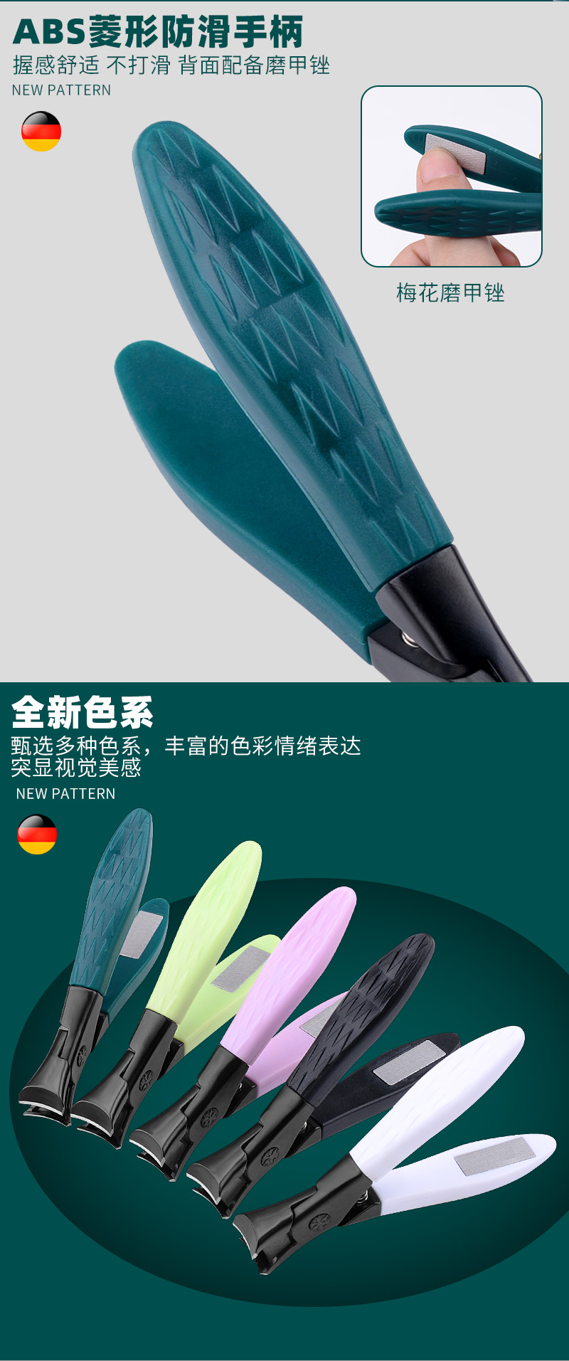 新款防飞溅大号指甲钳不锈钢指甲刀指甲剪修指甲美甲工具详情13