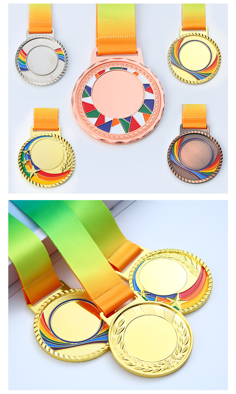 通用款运动会金属奖牌比赛挂牌铜牌 马拉松奖牌定制奖章制作logo详情9