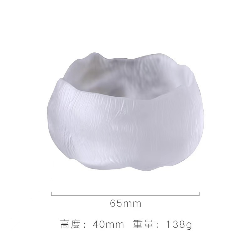 INS First Snow Glass Tea Cups with high appearance standards, Japanese snow release cups, transparent frosted tea tasting cups, handcrafted glass Shangshen cups, and other selected categories pic 9