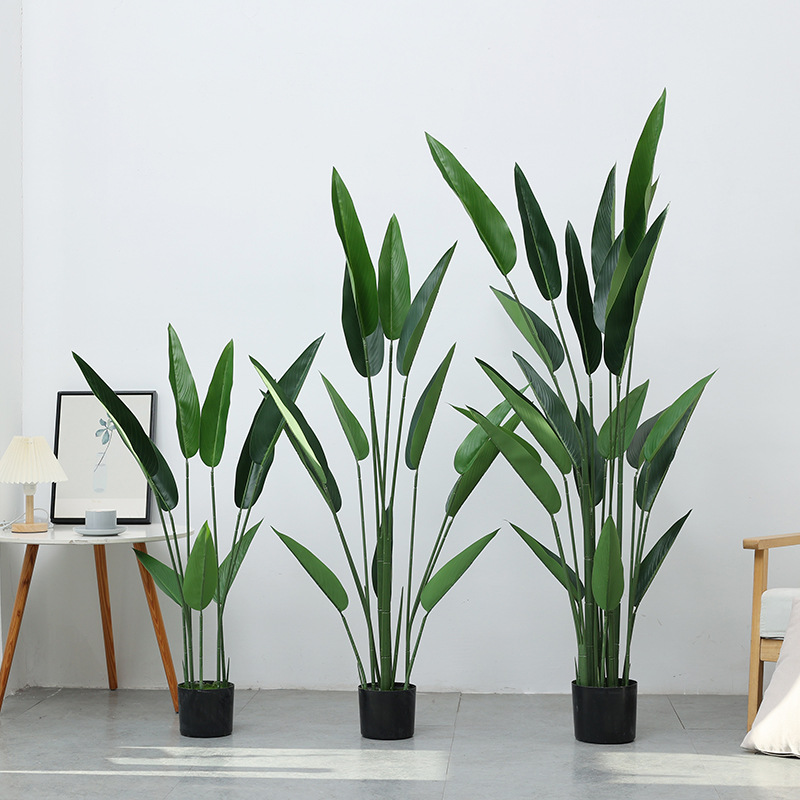 北欧旅人蕉大型仿真植物盆栽室内造景装饰网红芭蕉叶假树盆景批发详情10