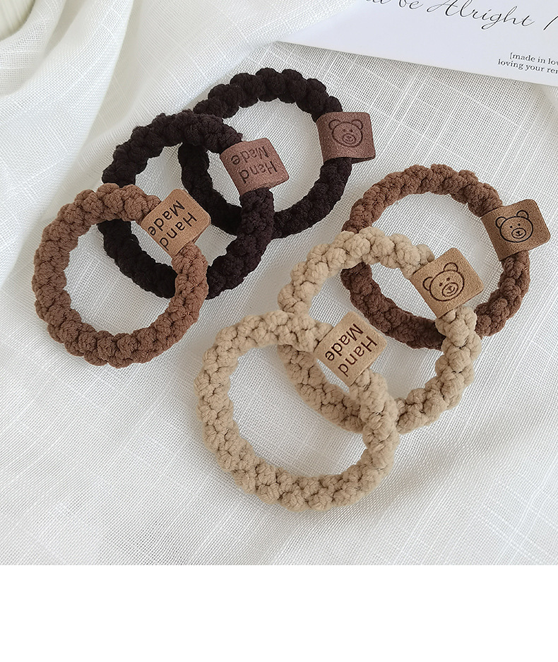 韩国锁链皮筋可爱笑脸少女扎头发绳发圈高弹力简约气质头绳发饰详情42