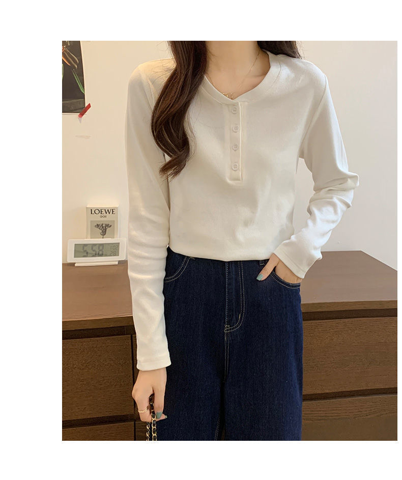 早秋长袖T恤女打底衫春秋内搭上衣小衫新款2022时尚休闲ins女装潮详情6