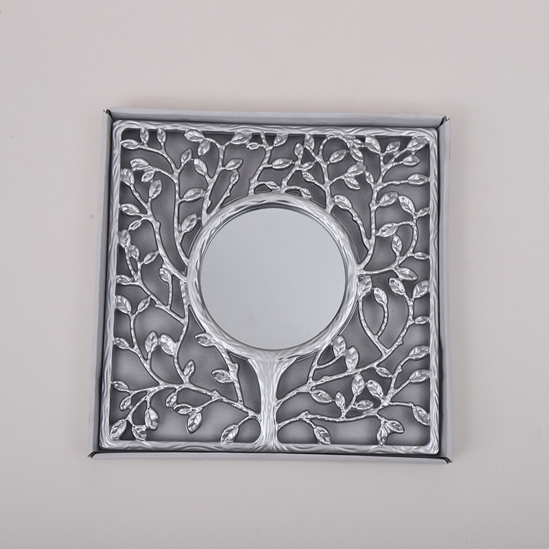 厂家直供正方形树形状银叶子装饰小镜客厅沙发背景装饰小镜详情4