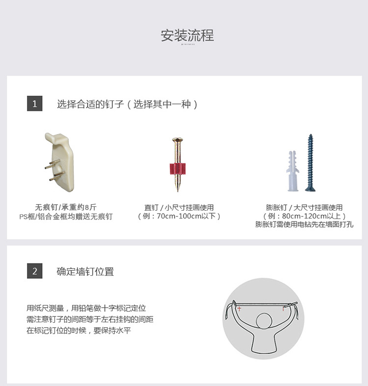 Simple and modern living room decorative paintings, fresh and clean sofa background wall combination paintings, healing scenery, dining room hanging wall paintings pic 39