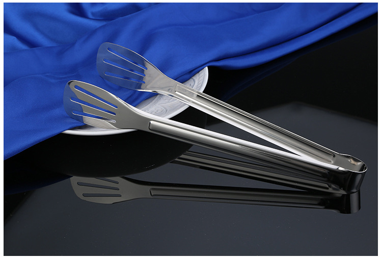Stainless steel tongs, three-wire food tongs, multi-functional barbecue tongs, fried fish tongs, bread tongs, food tongs, barbecue tongs, kitchenware, kitchen tools, baking utensils, buffet tongs pic 12