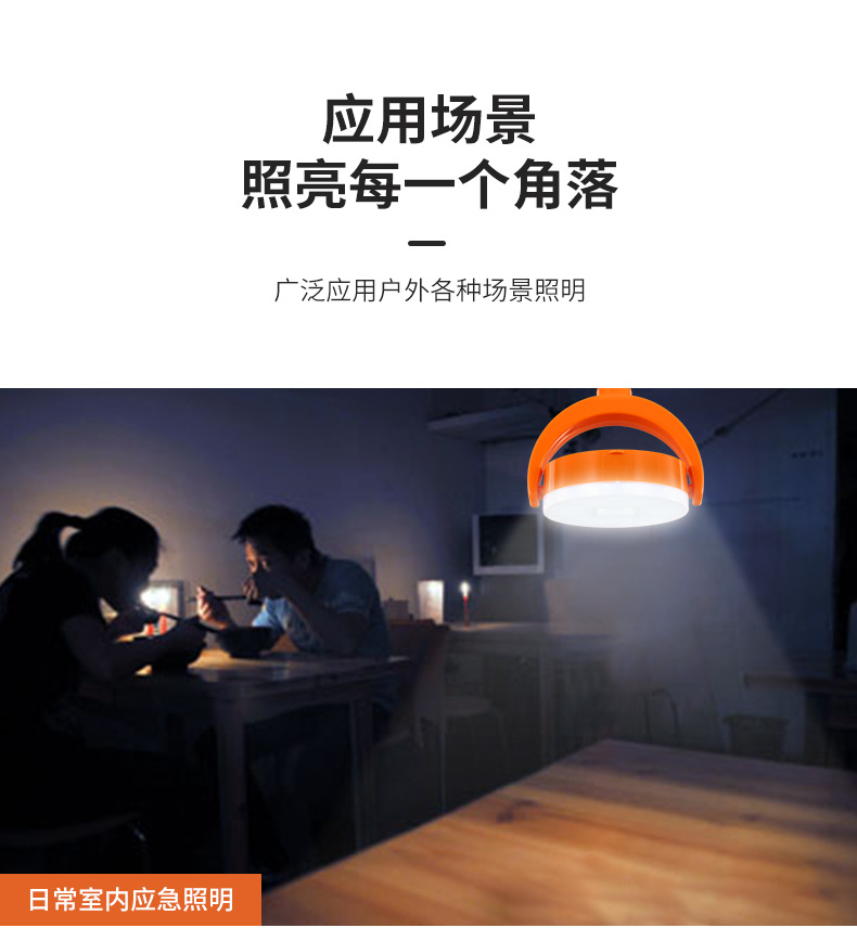 LED coin light, emergency light, prosperity copper coin bulb, adjustable Angle, household street stall E27 screw-type bulb, charging pic 13