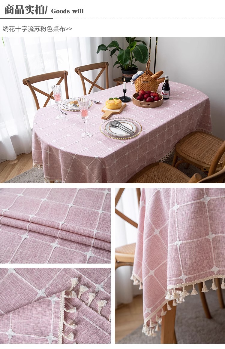 北欧欧美外贸桌布防水长椭圆形餐桌布艺加厚家用客厅现代时尚大方创意简约茶几台布详情7