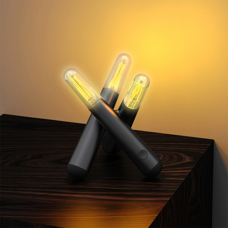 迷你小夜灯桌面氛围灯床头家用吧台灯 便携露营灯小台灯USB充电灯详情12