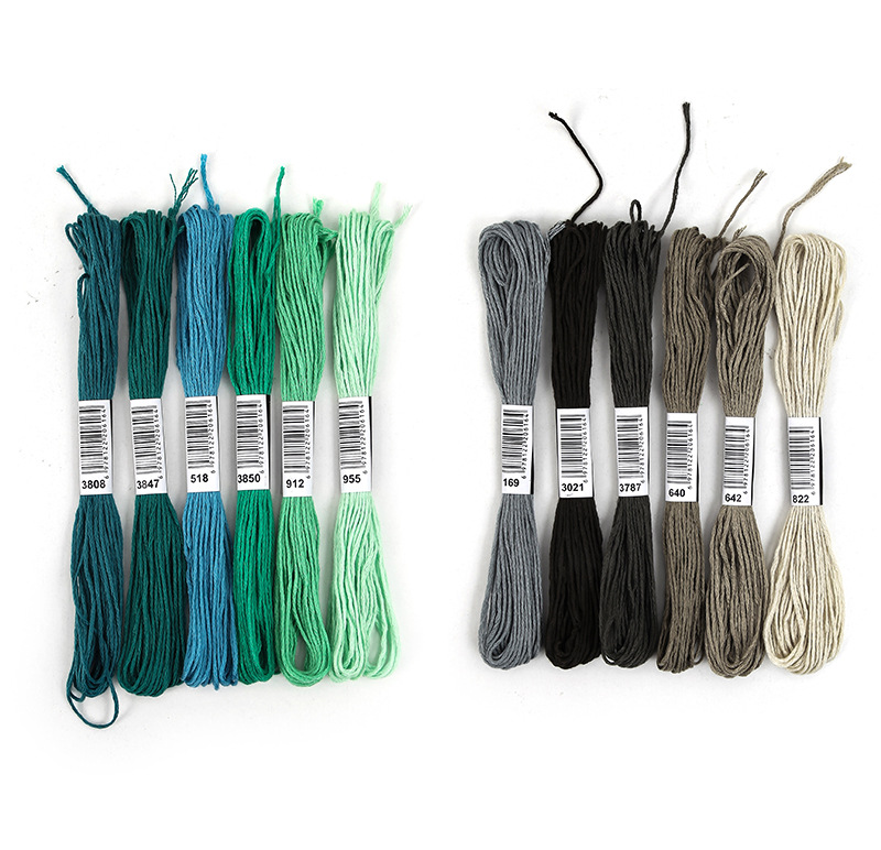 批发200色十字绣线8米6股刺绣线手工绣花线diy配色编织彩色棉线详情27