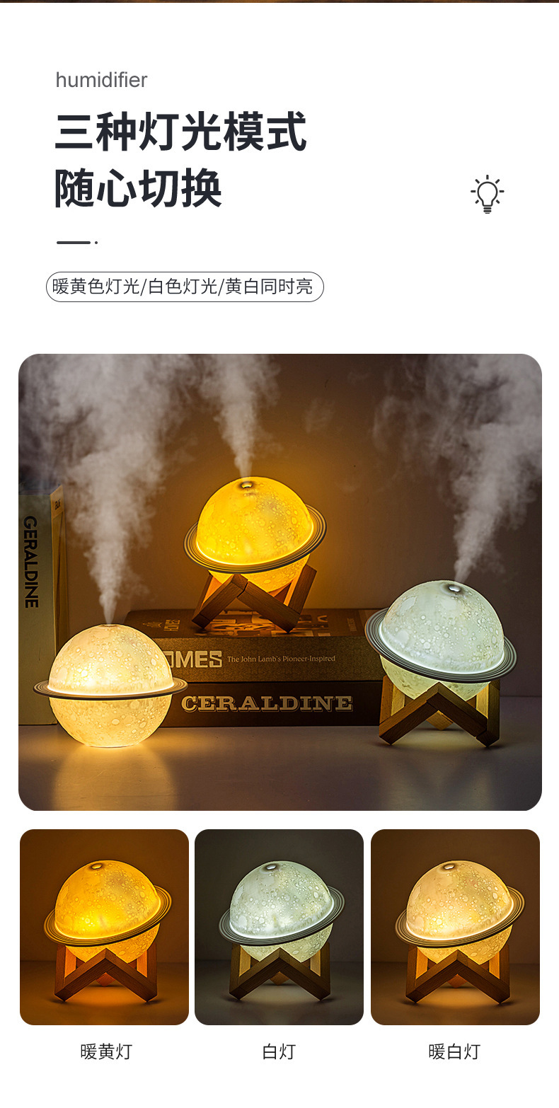 Planet Humidifier, large-capacity indoor household cross-border humidifier, creative, novel and unique plug-in humidifier gift pic 5